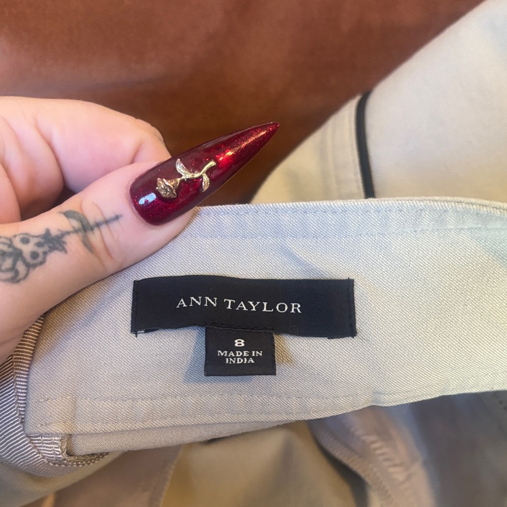 Ann Taylor Edgy Cream Skirt with Black Accents - Picture 3 of 3
